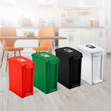 Basurero Pedal Delgado 10 Litros Rojo