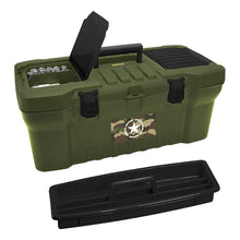 Caja Herramientas 16" Cerradura Plástica Verde