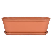 Matera moderna Ovalada Rafia 60 Cm con Terracota