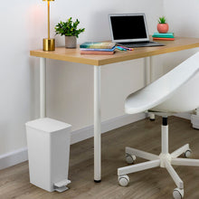 Basurero Pedal Slim 8 Litros Blanco