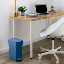 Basurero Pedal Slim 8 Litros Azul Petroleo