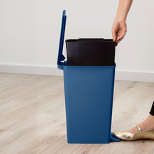 Basurero Pedal Slim 8 Litros Azul Petroleo