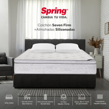 Combo Colchón Spring  Seven Firm Queen 160X190 Cm +  Set Almohada Siliconada