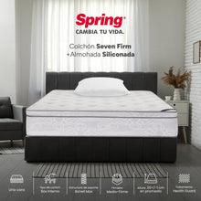 Combo Colchón Spring  Seven Firm Doble 140X190 Cm +  Set Almohada Siliconada
