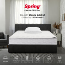 Combo Colchón Spring Classic Original Semidoble 120X190 Cm + Set Almohada Siliconada