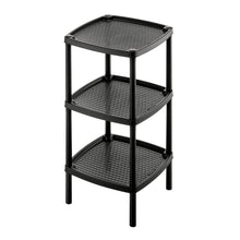 Mesa Multiusos Cuadrada de 3 Niveles Negro