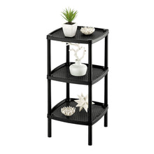 Mesa Multiusos Cuadrada de 3 Niveles Negro