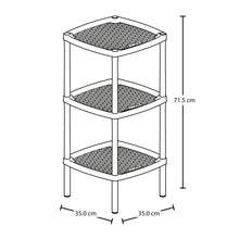 Mesa Multiusos Cuadrada de 3 Niveles Negro
