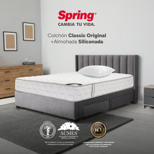 Combo Colchón Spring Classic Original Semisencillo 90X190 Cm + Set Almohada Siliconada