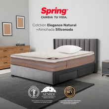 Colchón Spring Elegance Natural Sencillo 100X190 Cm  Gratis Almohada Siliconada
