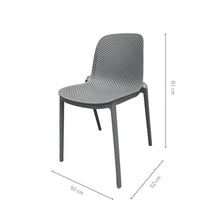 Silla Plástica Vera Gris Oscuro, Gris Oscuro