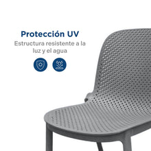 Silla Plástica Vera Gris Oscuro, Gris Oscuro