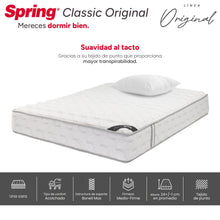 Combo Colchón Spring Classic Original Sencillo 100X190 Cm + Set Almohada Siliconada