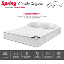 Combo Colchón Spring Classic Original Doble 140X190 Cm + Set Almohada Siliconada