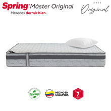 Combo Colchón Spring  Master Original Sencillo 100X190 Cm +  Set Almohada Siliconada