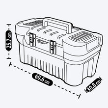 Caja Herramientas 24" Cerradura Plástica Negro