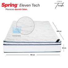 Colchón Spring Eleven Tech Doble 140X190 Cm  Gratis Almohadas Ergo