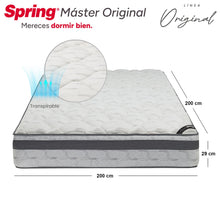 Combo Colchón Spring  Master Original King 200X200 Cm +  Set Almohada Siliconada