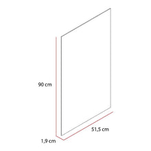 Espejo Rectangular Garda, Gris, con Luz Led y  Botón Touch