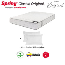 Combo Colchón Spring Classic Original Doble 140X190 Cm + Set Almohada Siliconada