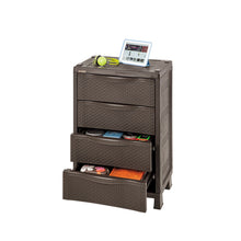 Armario Cajonero Apariencia Rattan Wengue