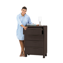 Armario Cajonero Apariencia Rattan Wengue