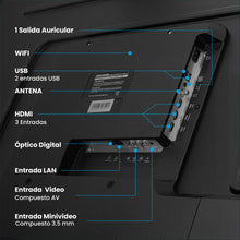 Televisor 55 Pulgadas Android TV Challenger, Color Negro