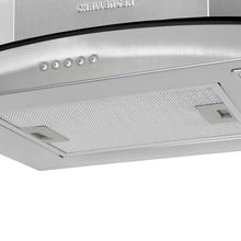 Campana Isla en Acero Tipo Cristal 80 cm 3 Velocidades