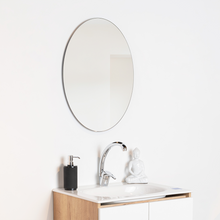 Espejo Ovalado Napoli, Gris, Diseño Moderno