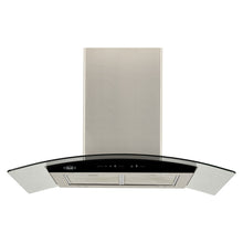 Campana Isla Vidrio Inox-negro 90 Cm 3 Velocidades