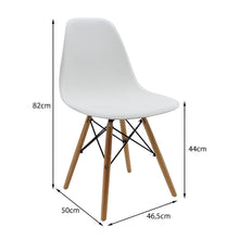 Kit por 2 sillas Eames Patas En Madera para comedor, sala, restaurante - Blanca