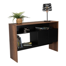 Mueble Recibidor Clasic, Cobre y Wengue, con Dos Puertas y Dos Entrepaños