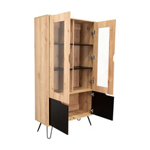 Alacena Cleo, Café Claro y Wengue, con Gran Capacidad de Almacenamiento