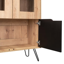 Alacena Cleo, Café Claro y Wengue, con Gran Capacidad de Almacenamiento