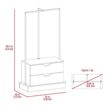 Closet Alma, Café Claro, con dos cajones y diseño moderno