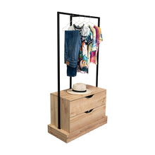 Closet Alma, Café Claro, con dos cajones y diseño moderno