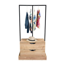 Closet Alma, Café Claro, con dos cajones y diseño moderno