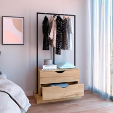 Closet Alma, Café Claro, con dos cajones y diseño moderno