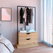 Closet Alma, Café Claro, con dos cajones y diseño moderno