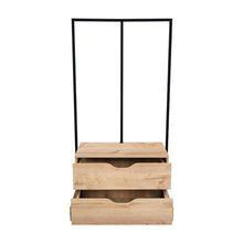 Closet Alma, Café Claro, con dos cajones y diseño moderno