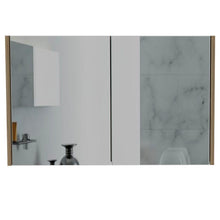 Gabinete de Baño Agni, Café Claro, con Dos Puestas y Espacio Para Almacenar Objetos X2