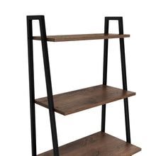 Biblioteca Escalera Sory, Nogal, con Variedad de Espacios Para Libros y Artículos Decorativos