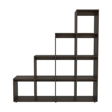 Biblioteca Escalera Ascher, Nogal Europeo, con Variedad de Espacios Para Libros y Artículos Decorativos