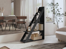 Biblioteca Wide, Wengue, con Entrepaños y Diseño Moderno