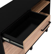 Mueble Multiusos Tiberi, Wengue y Miel, Con Una Puerta Batiente y Múltiples Entrepaños Vm