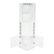 Bar Esquinero Celeste, Blanco Nevado, con Dos Puertas y Espacio Porta Copas ZF