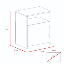 Mesa de Noche Brail, Chocolate, con Espacio Para Colocar Objetos Decorativos X2