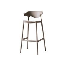 Butaco para Barra Elena, Color Taupe, Diseño Moderno X2