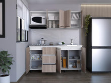 Cocina Integral 180 Elied, Blanco Duqueza y Bardolino, Incluye Mesón Derecho