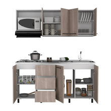 Cocina Integral 180 Elied, Blanco Duqueza y Bardolino, Incluye Mesón Derecho